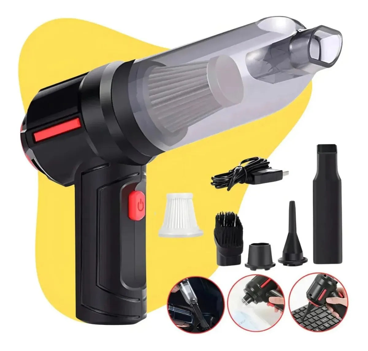 TurboClean 3 em 1 - Aspirador portatil super potente