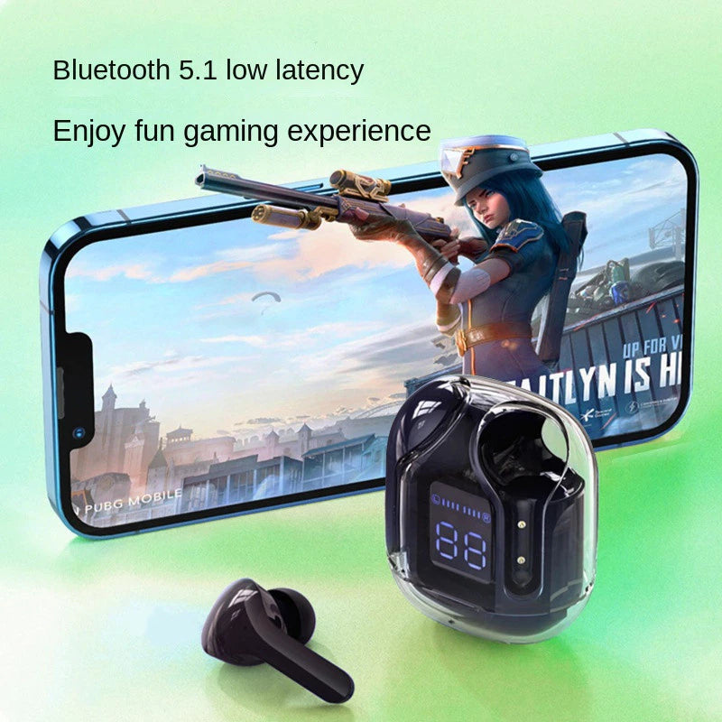 HQAi H4 Tws Fones De Ouvido Bluetooth Sem Fio 5.3 Para Jogos Esportivos Com Redução De Ruído